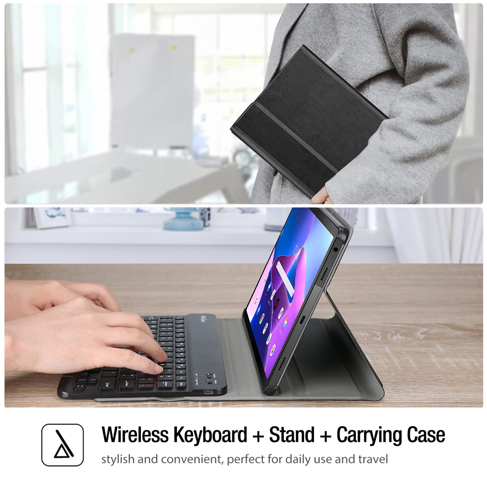 Buy ProElite Keyboard case for Lenovo Tab M10 FHD Plus 3rd Gen