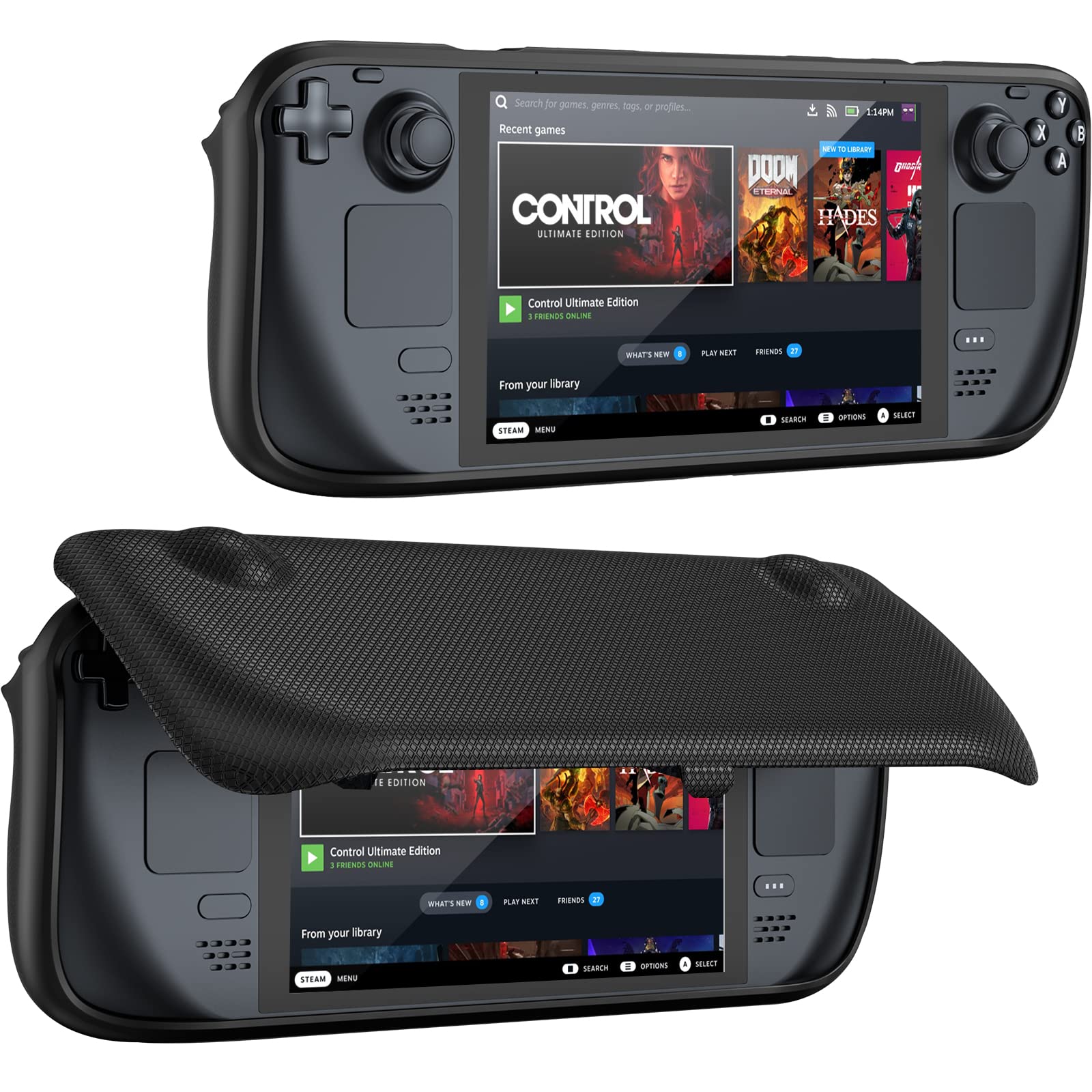 Steam Deck 2021 Flip Protective Case with Front Cover