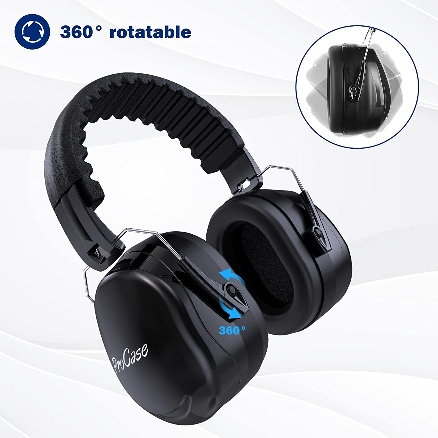 Noise Reduction NRR 28dB Black Earmuff 