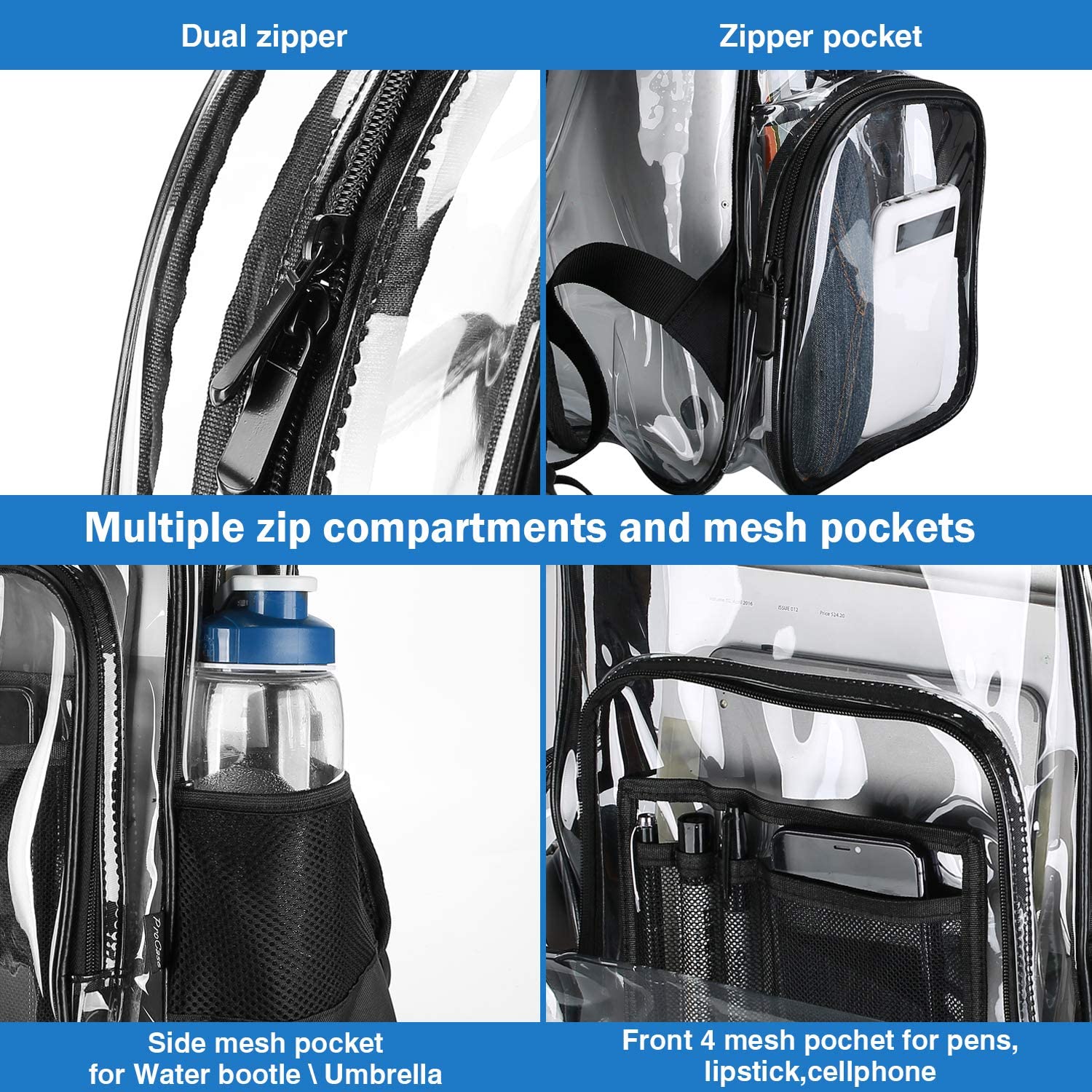 heavy duty clear backpack​