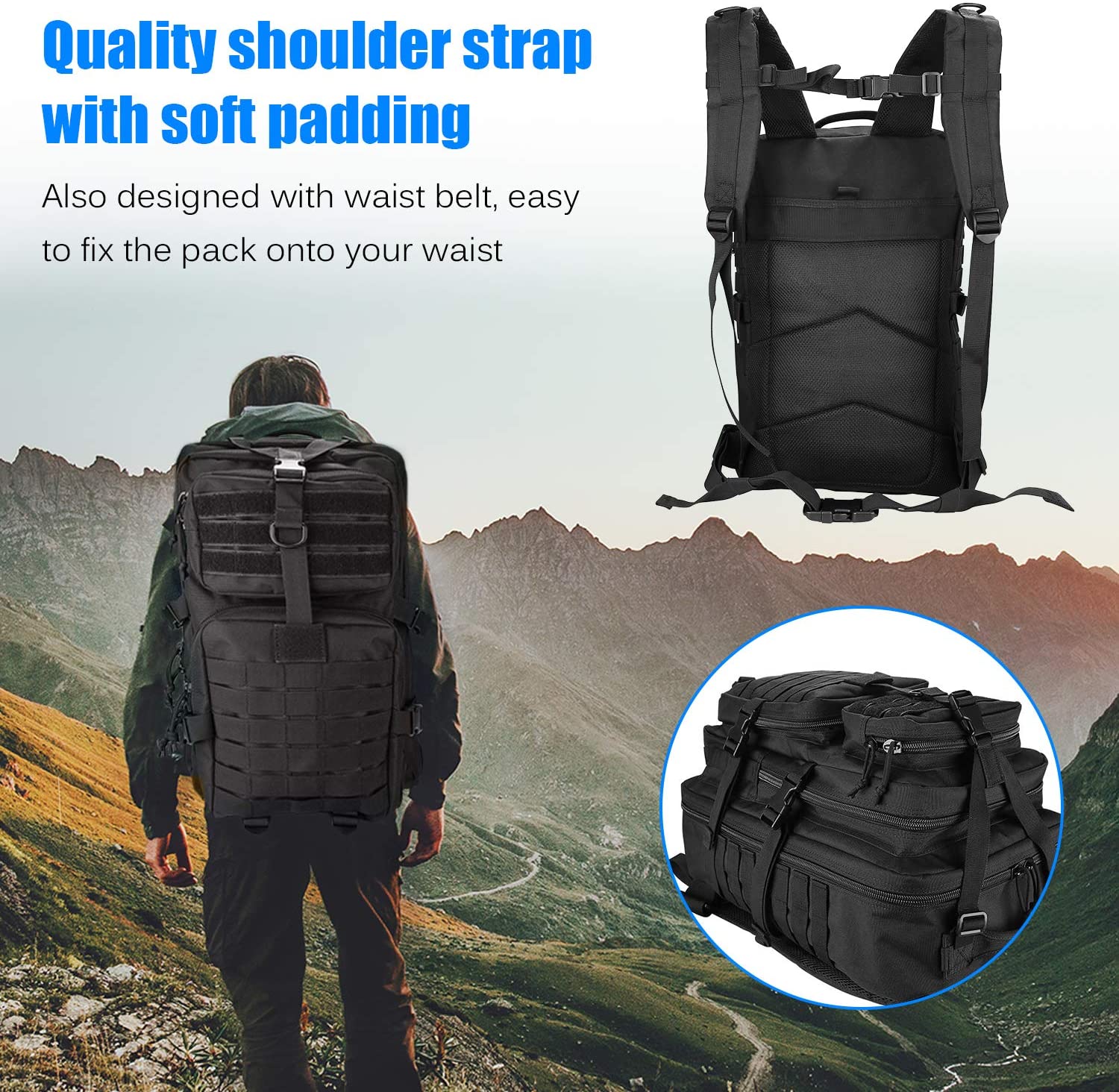 48L Large 3 Day Military Tactical Backpack | ProCase