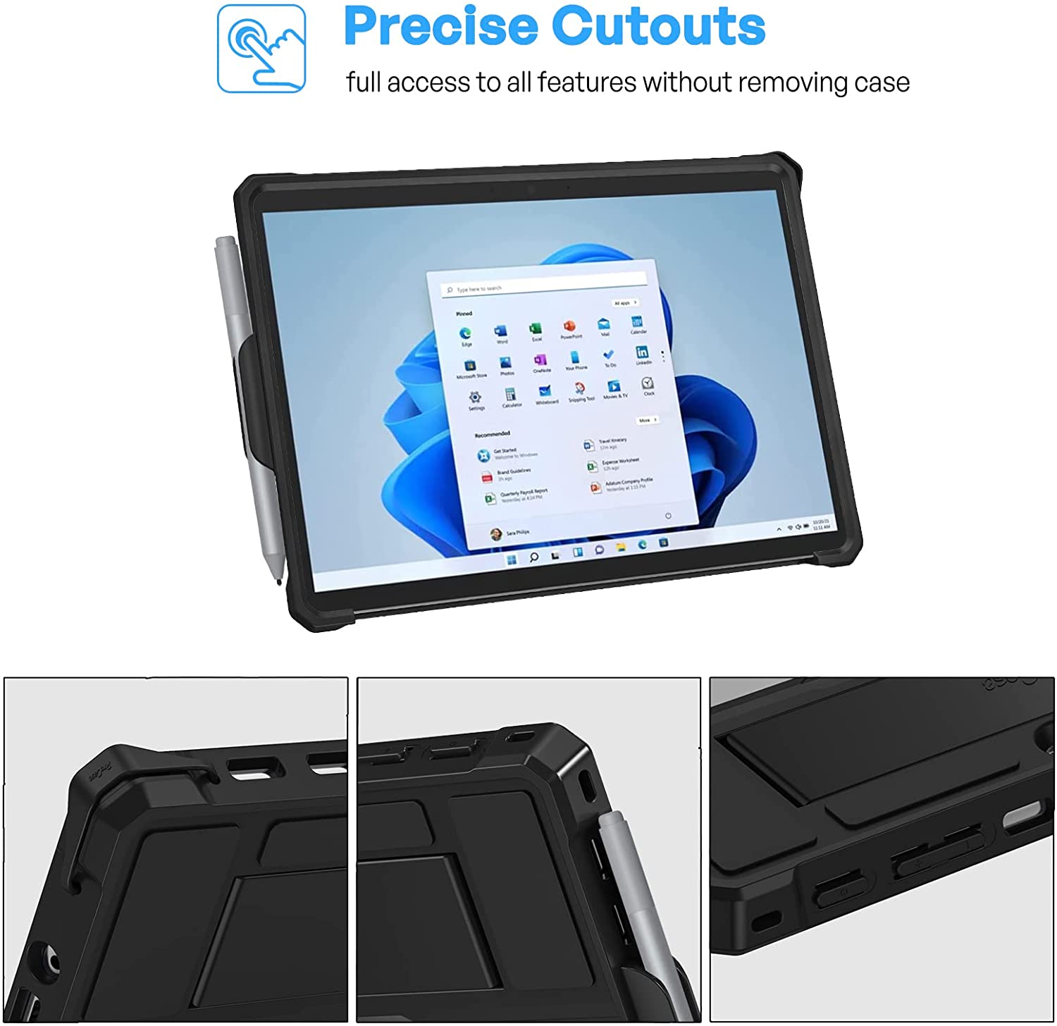 Microsoft Surface Go/ Go 2/Go 3 Shockproof Case with Pen Holder