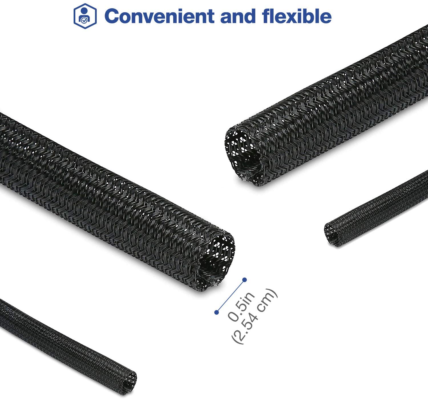 JOTO Cord Protector Wire Loom Tubing Cable Sleeve