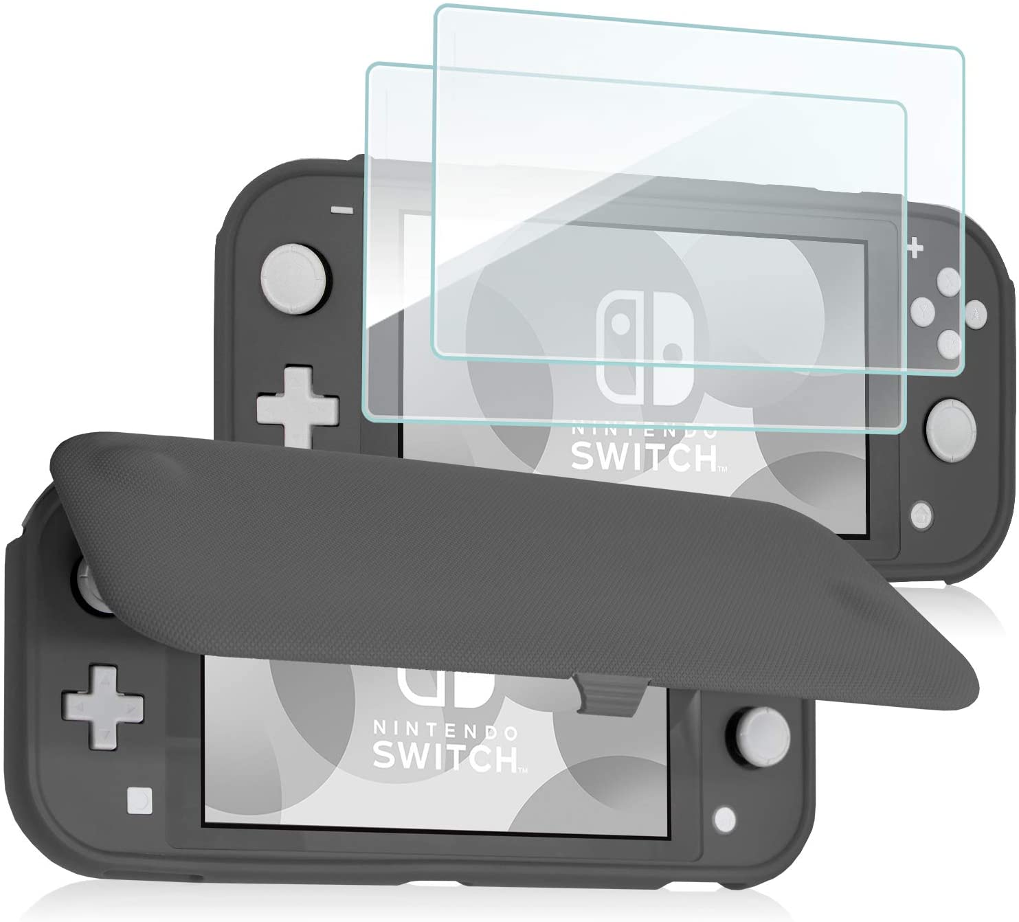 Nintendo Switch Lite Flip Cover Case with 2 Pack Tempered Glass Screen –  Procase