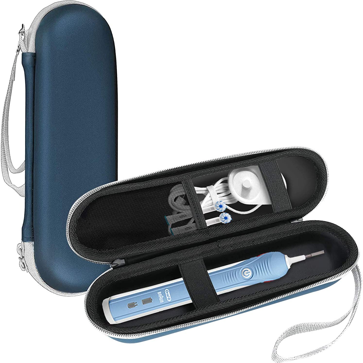 Electric Toothbrush Hard Travel Case Fit for Oral-b Pro 1000 navy