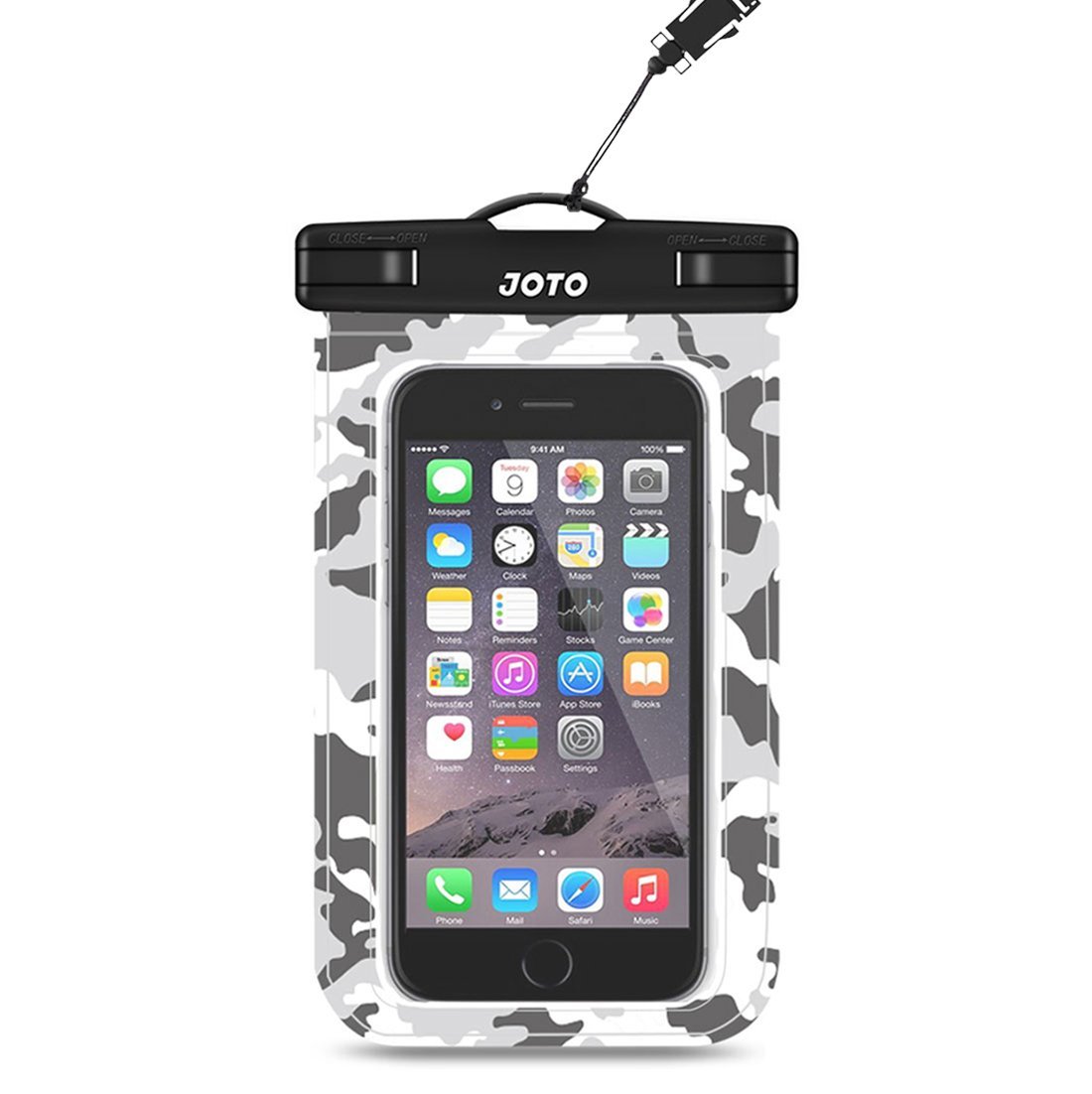 Universal Waterproof Pouch Phone Dry Bag JOTO camo grey