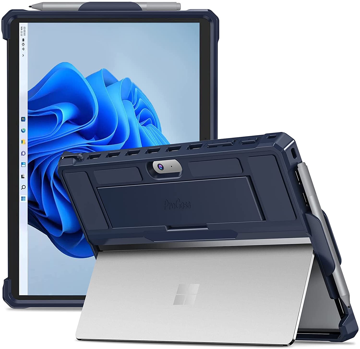 Surface Go/ Go 2/Go 3 Shockproof darkblue Case with Pen Holder