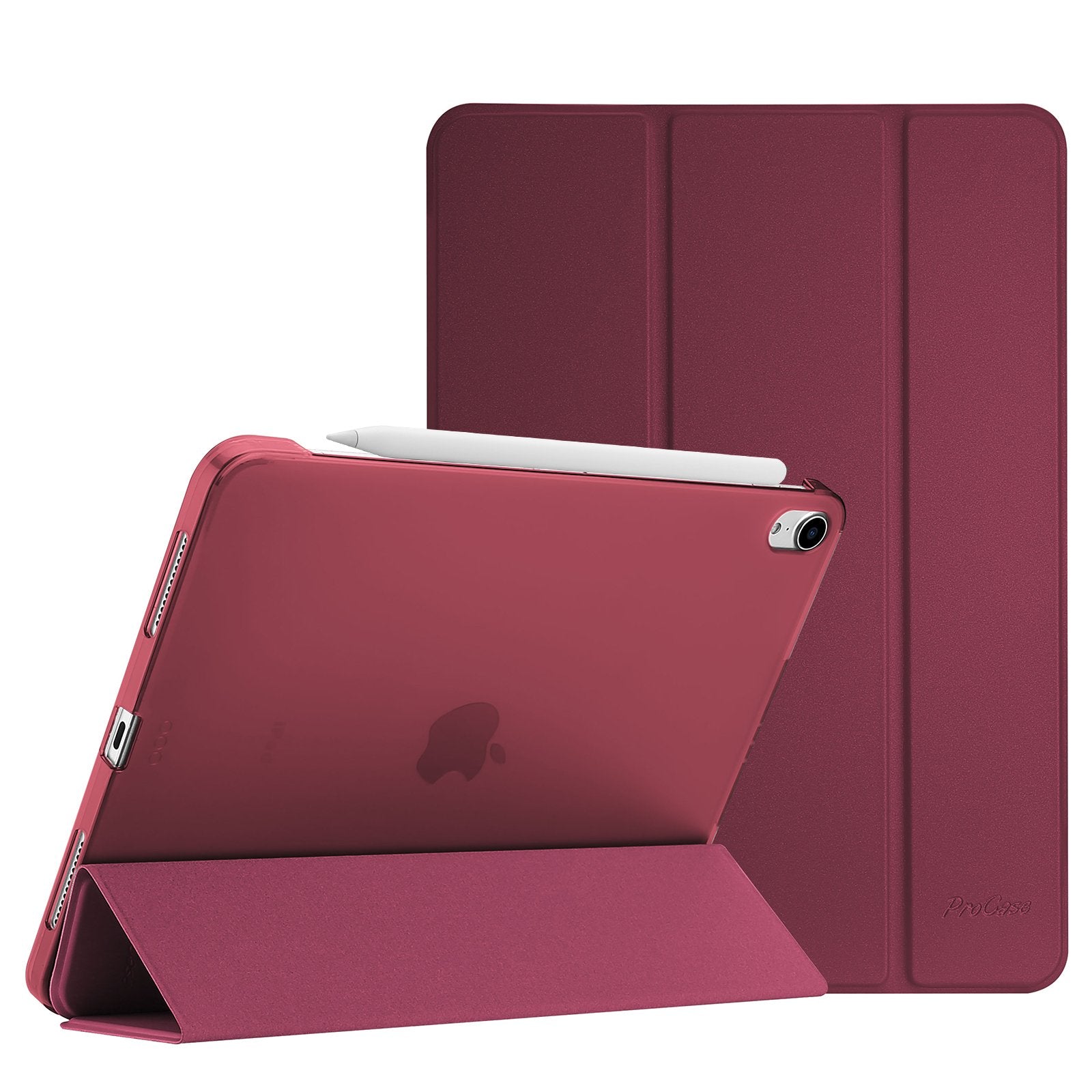 New iPad Air 10.9 4th 2020 Generation Smart Case | ProCase wine