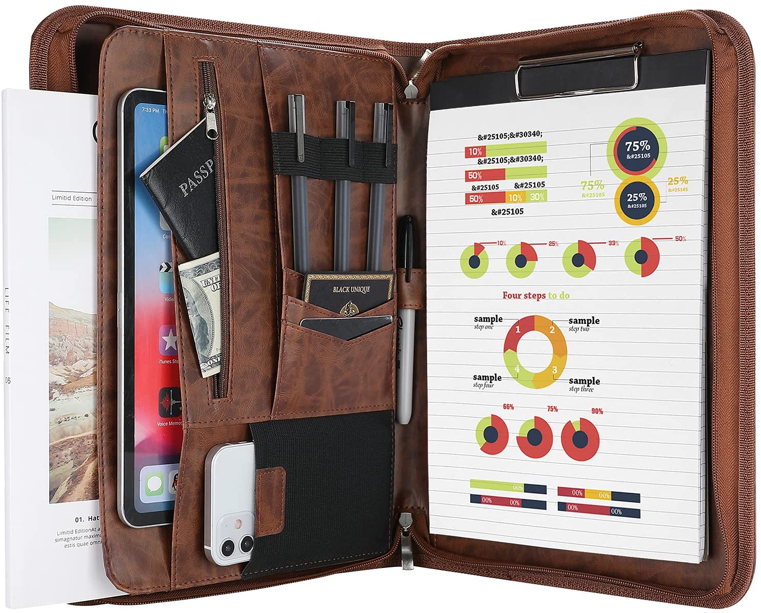 Portfolio Business Padfolio Folder with Zipper | ProCase – Procase