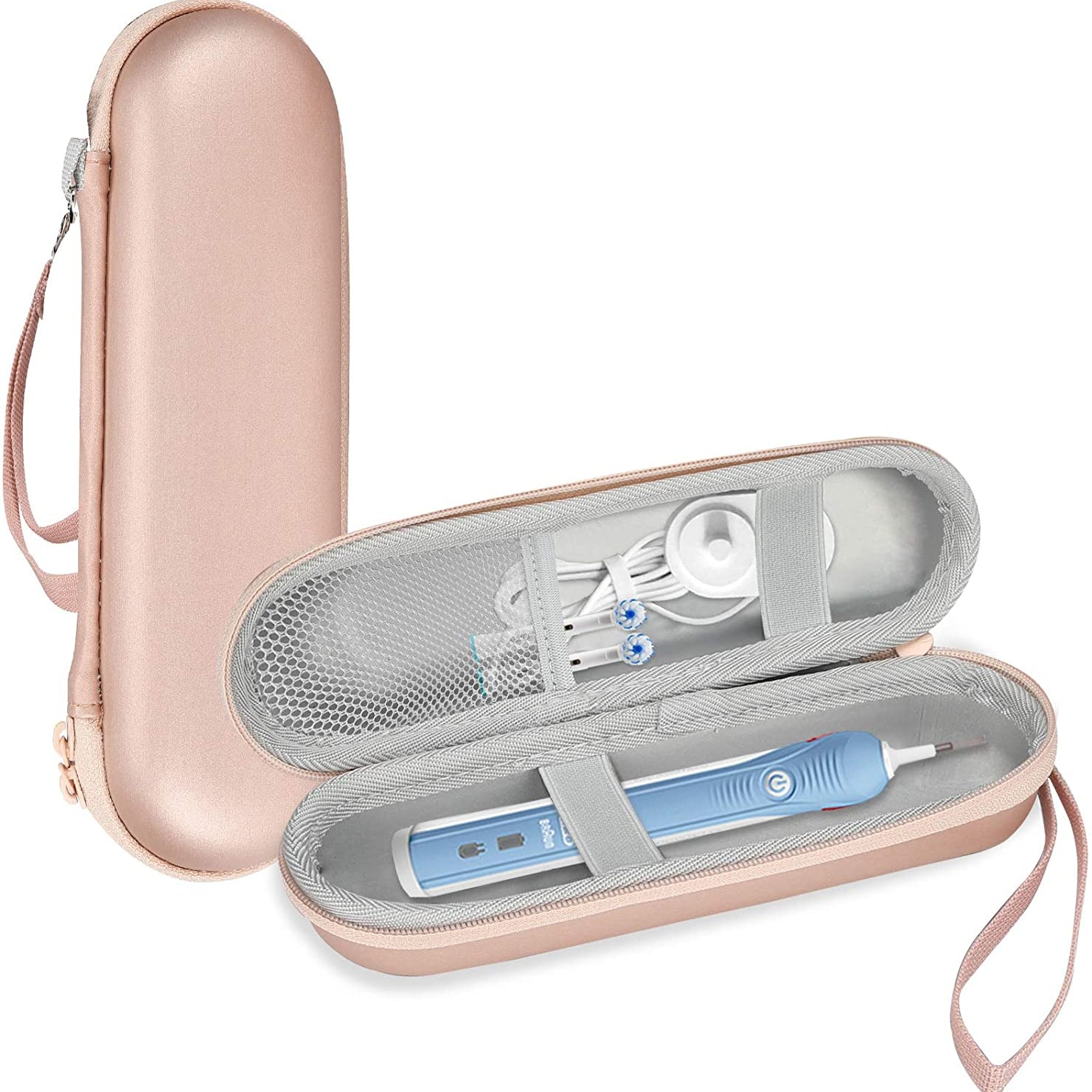 Electric Toothbrush Hard Travel Case Fit for Oral-b Pro 1000 rosegold