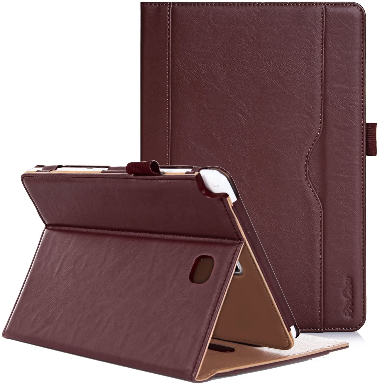 Galaxy Tab A 8.0 2015 T350 Leather Folio Case | ProCase brown