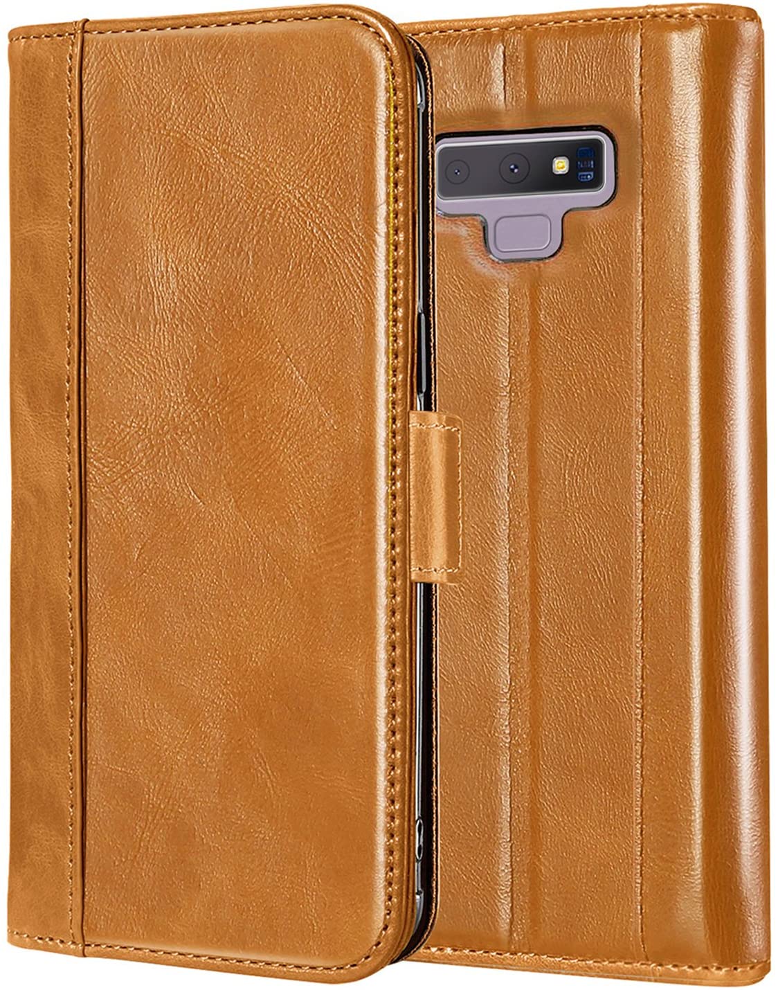 Galaxy Note 9 Genuine Leather Case | ProCase brown