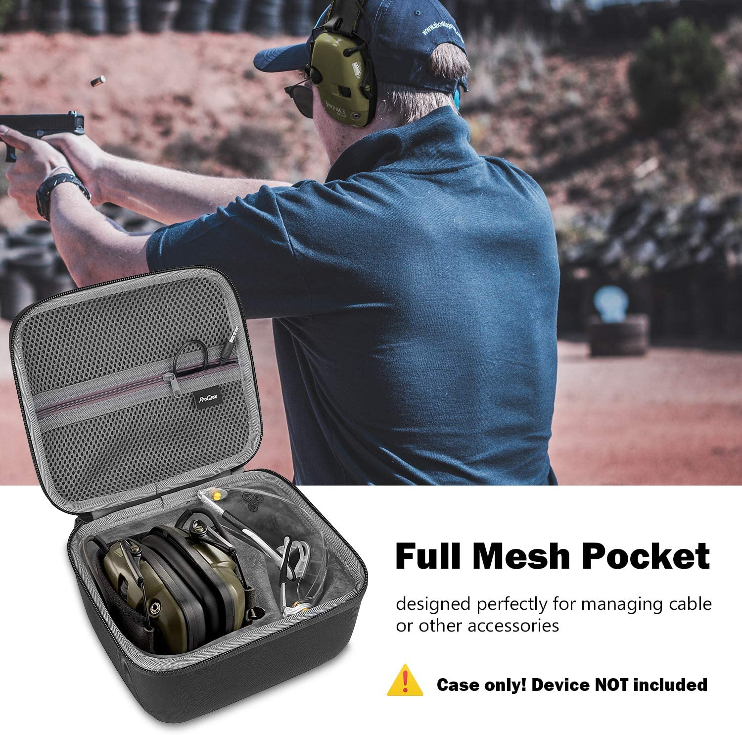 Hard Carrying Case for Howard Leight Impact Sport Electronic Earmuff