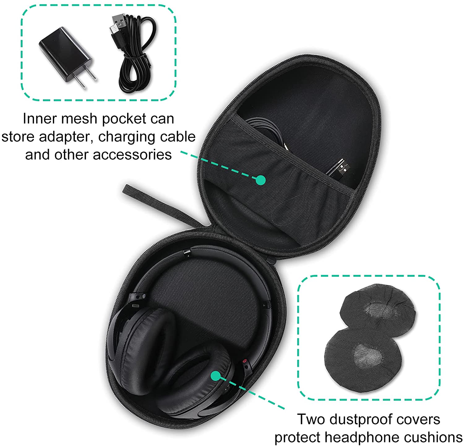 Hard Shell Headphone Case