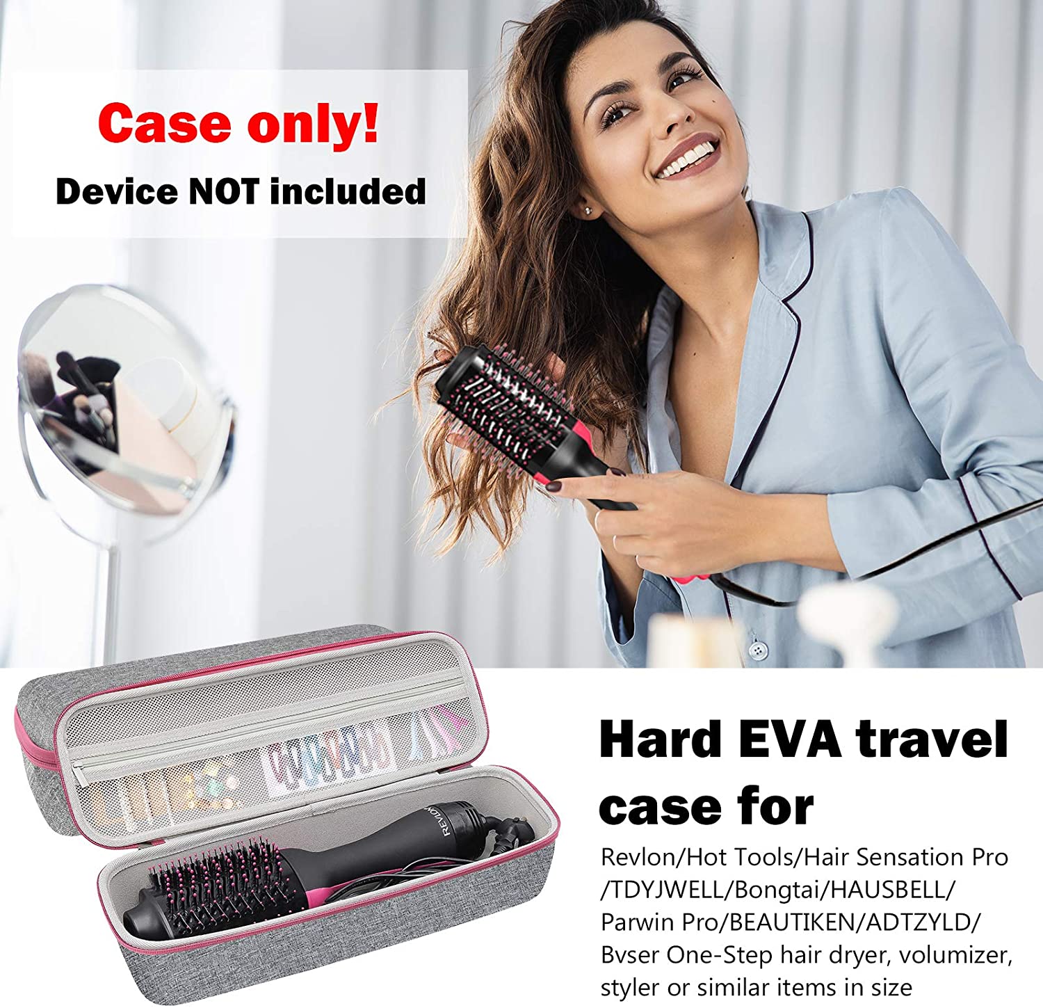 revlon hair dryer brush​ organizer case