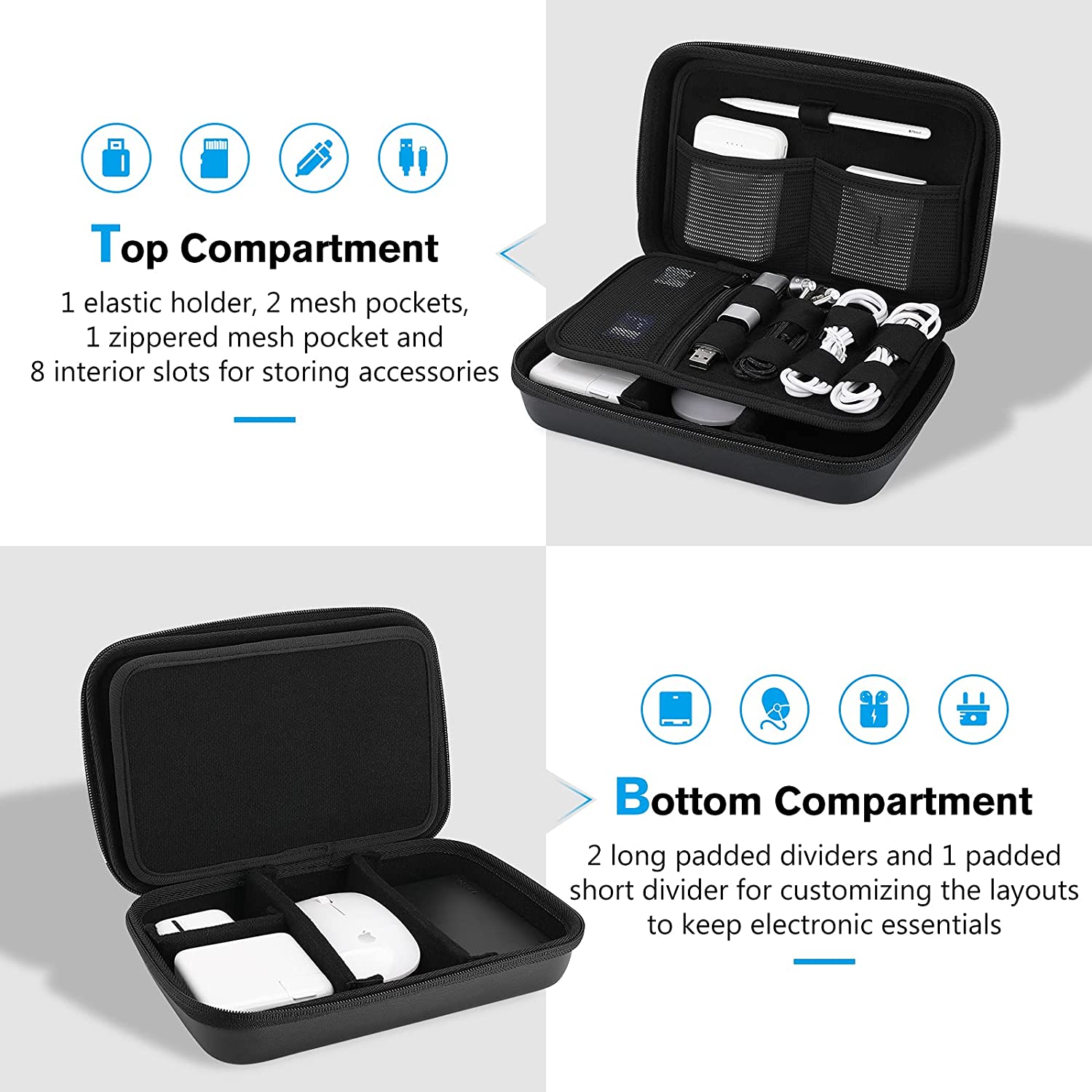 Hard Case Travel Electronic Organizer