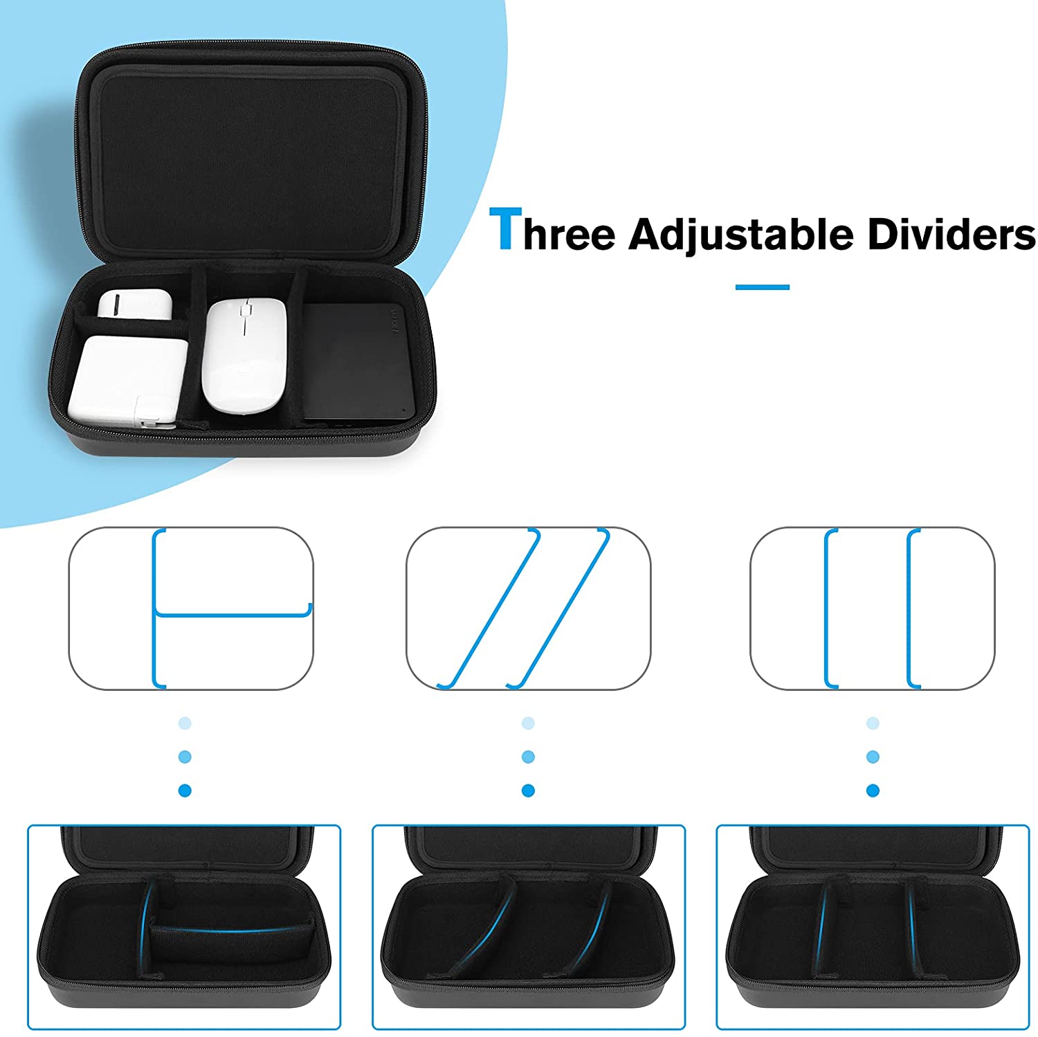 Hard Case Travel Electronic Organizer
