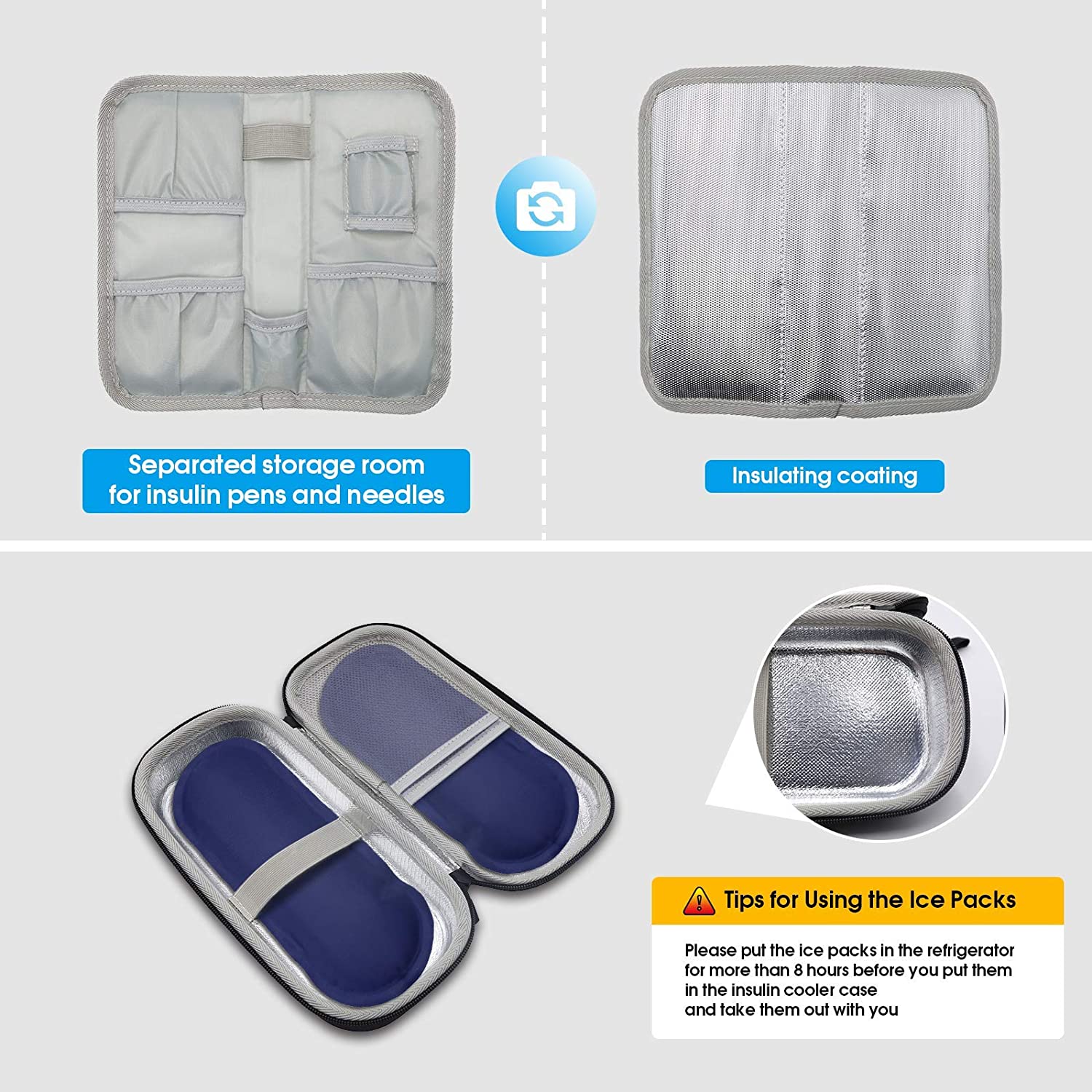 ProCase Insulin Kühltasche Vorrats- und Reisepackungen für
