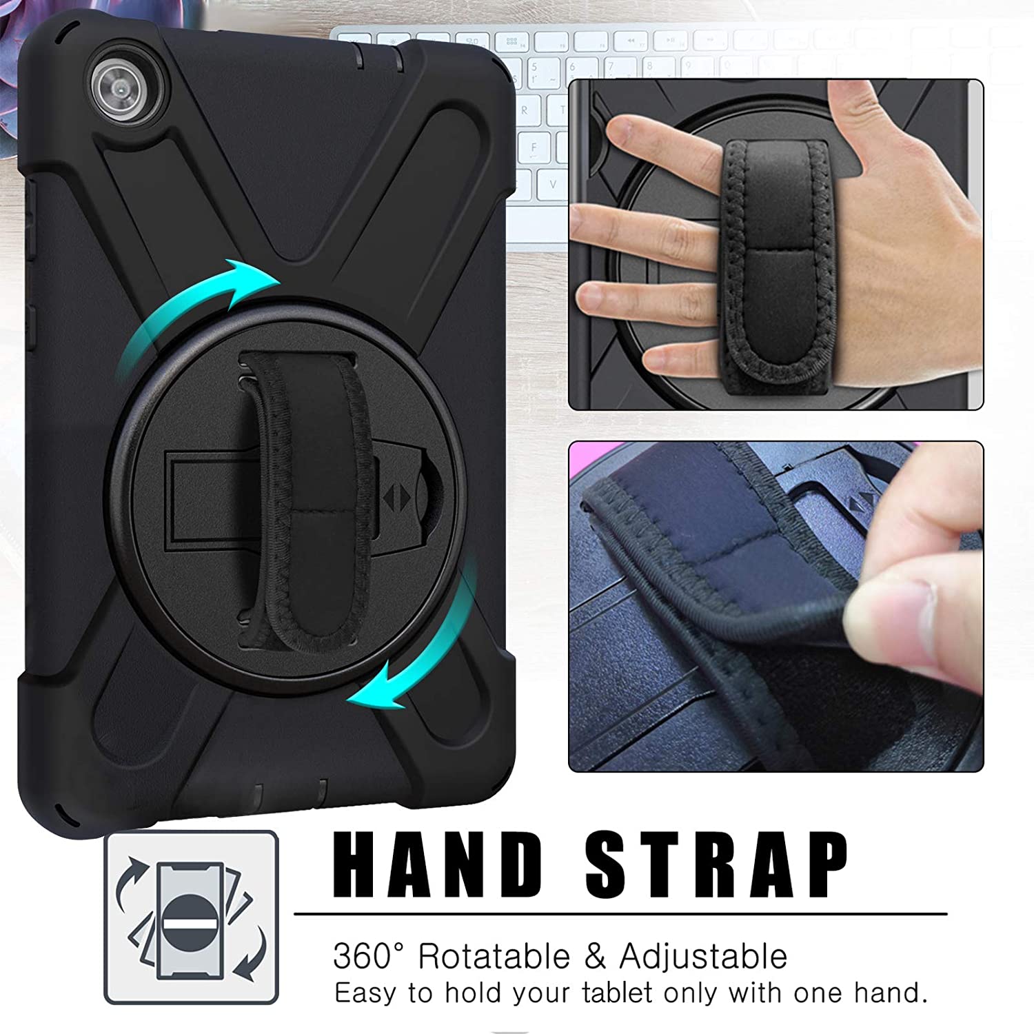 lenovo tab m8​ heavy duty case black