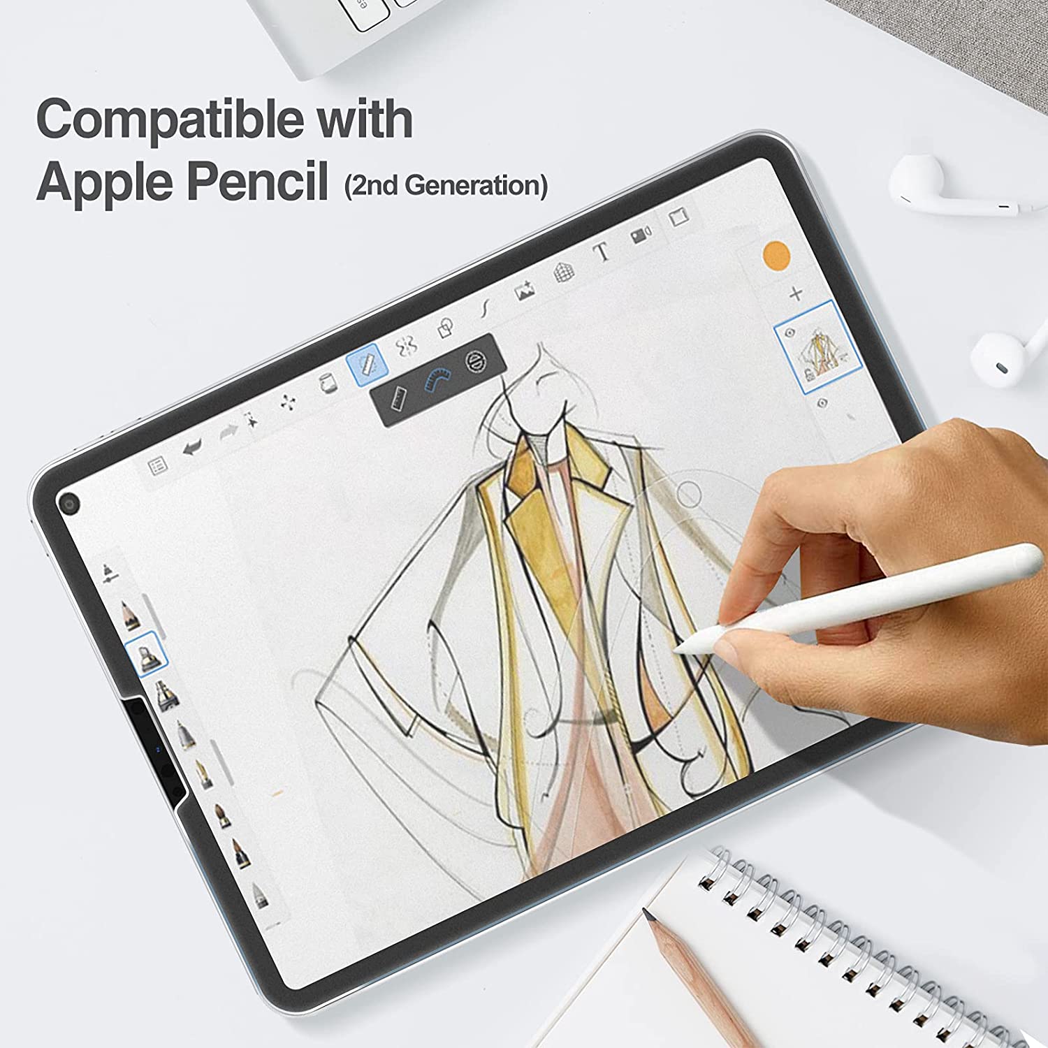 iPad Pro 12.9" 3rd/ 4th/ 5th/ 6th Gen Matte Tempered Glass Screen Protector