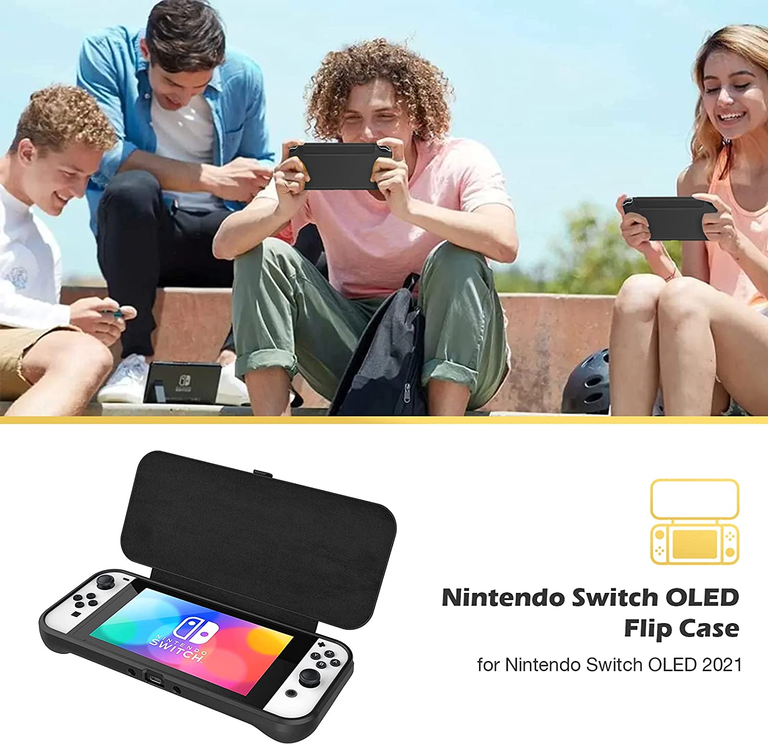 Nintendo Switch Case with Tempered Screen Protectors