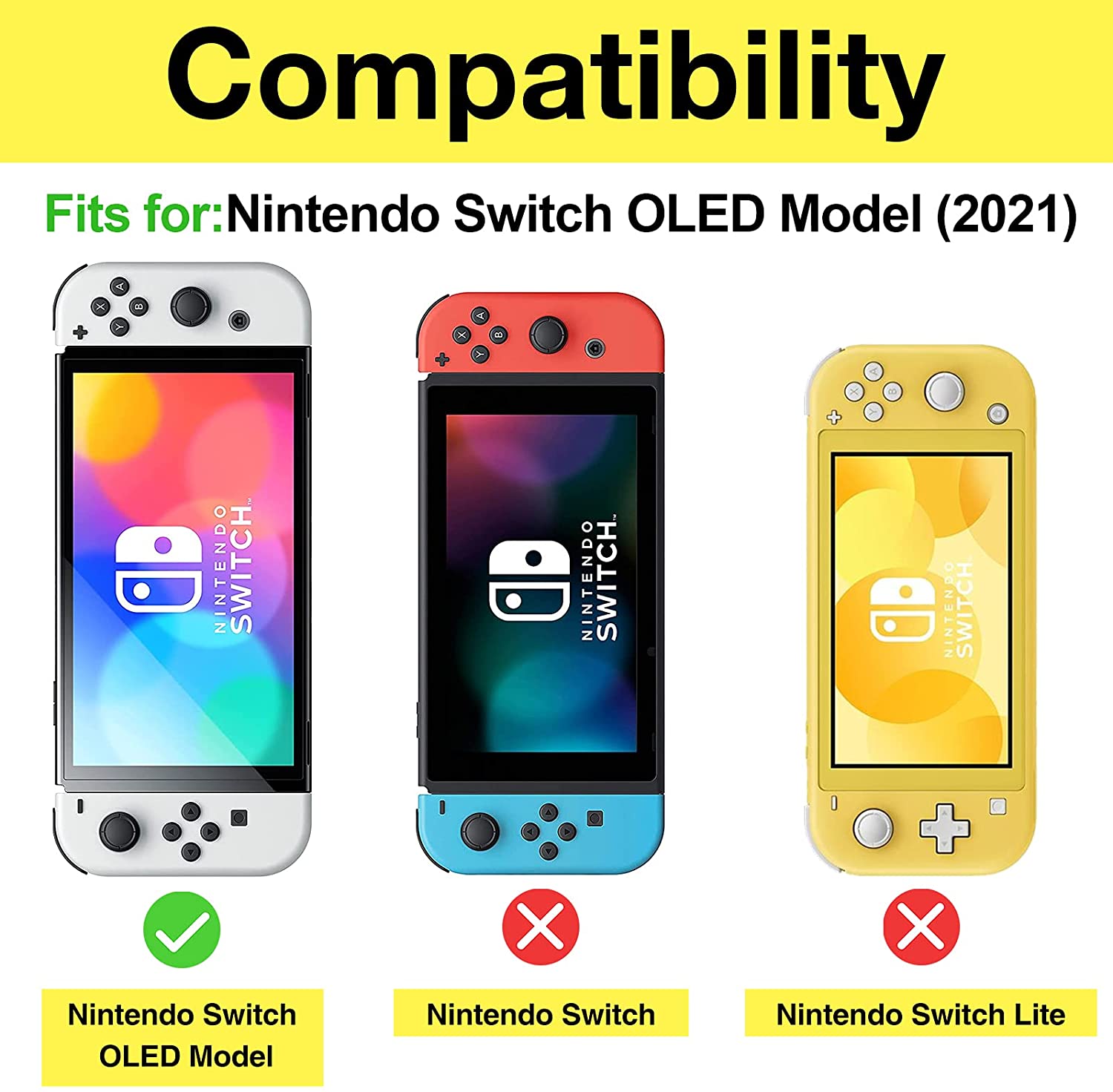 Nintendo Switch Case with Tempered Screen Protectors