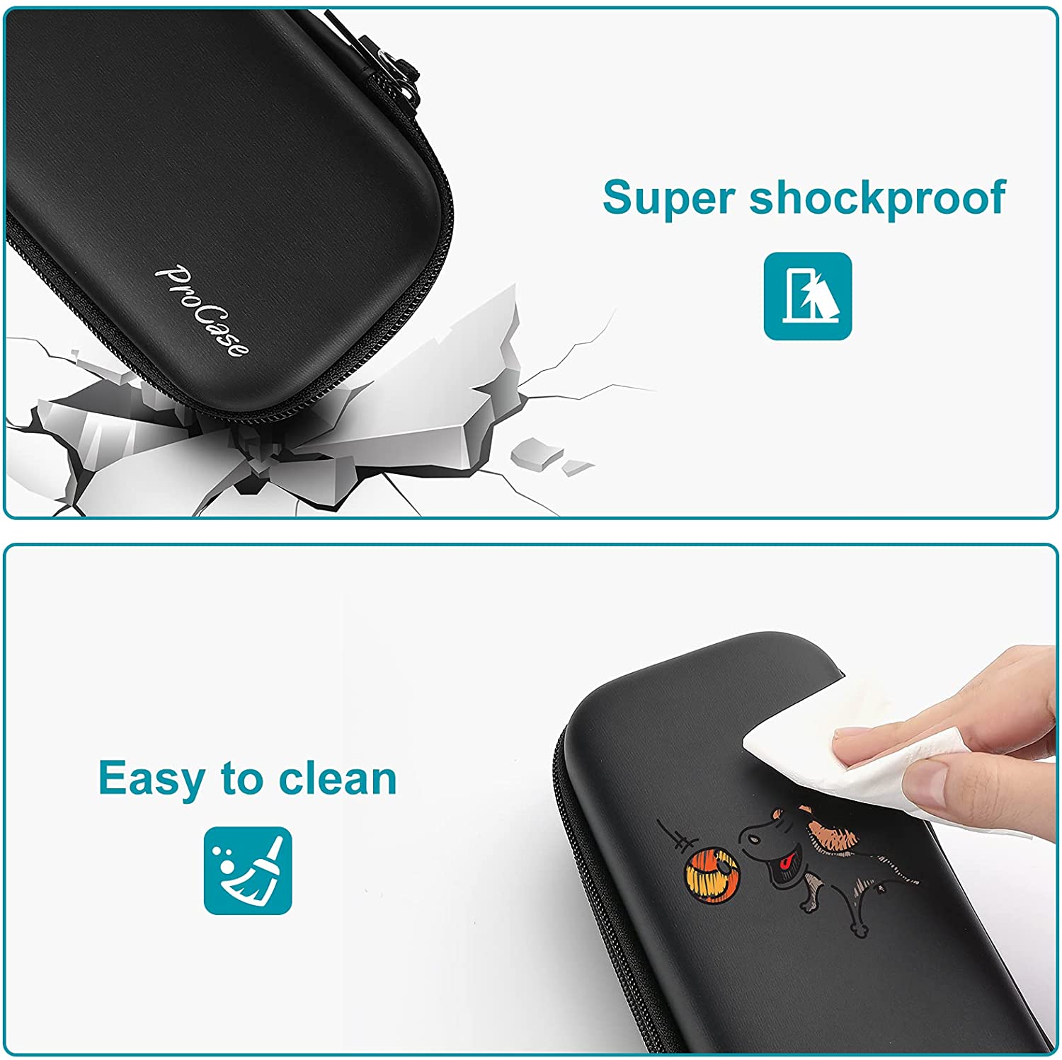 2 Layer Large EVA Zipper Pencil Box 