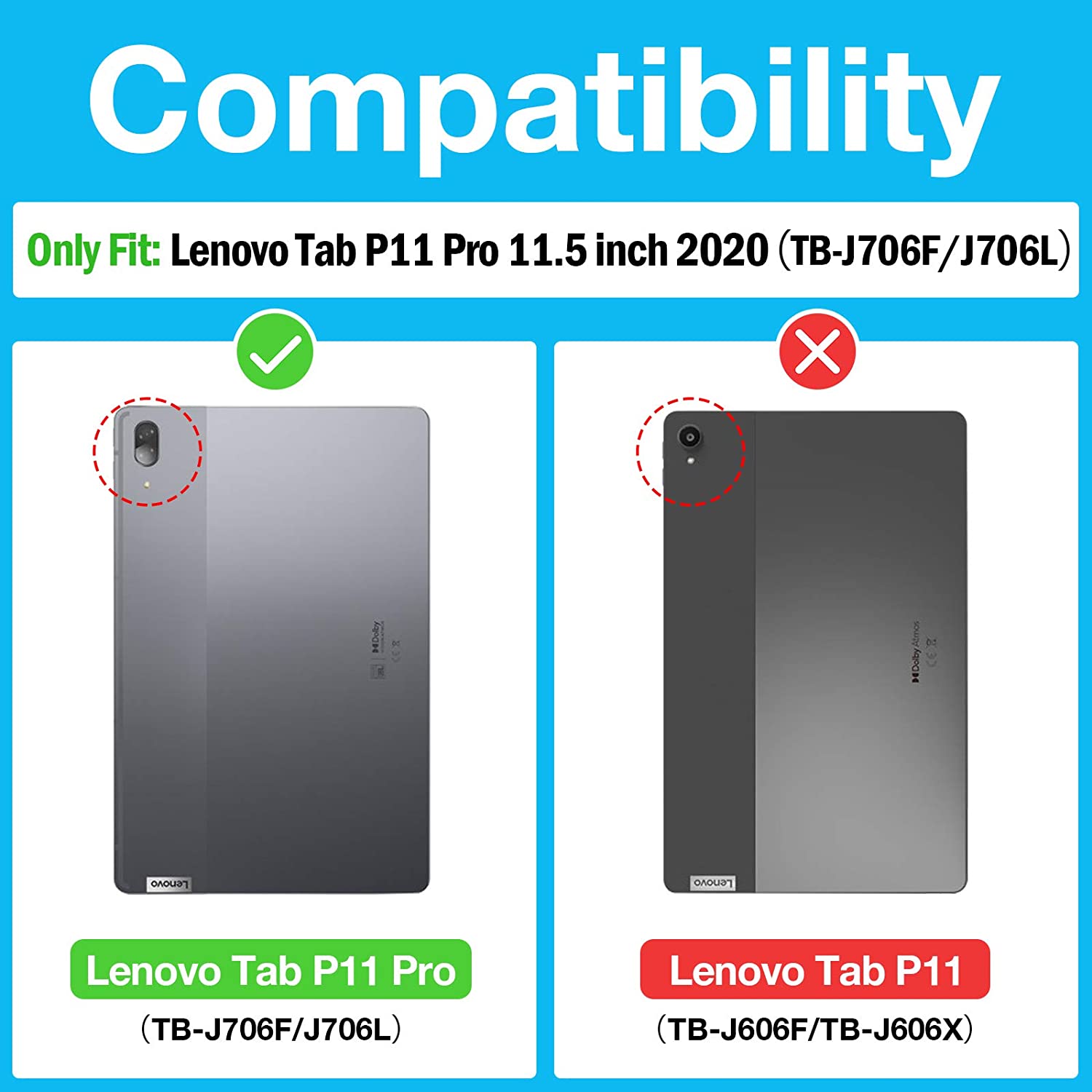 Case For Lenovo Tab P11 Pro TB-J706F/L 11.5'' Cover Funda For Lenovo Tab  P11 TB-J606 Hybrid Rugged Durable Tablet PC Stand Shell