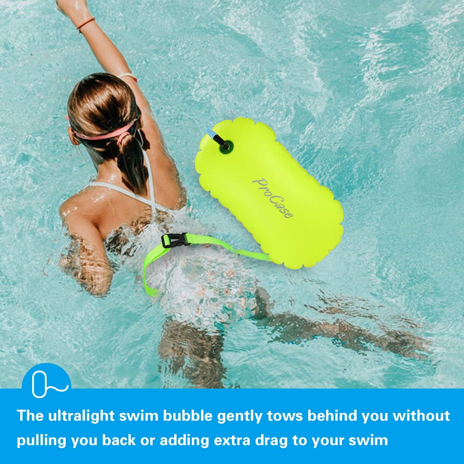Swim Buoy Float Swimming Bubble with Adjustable Waist Belt