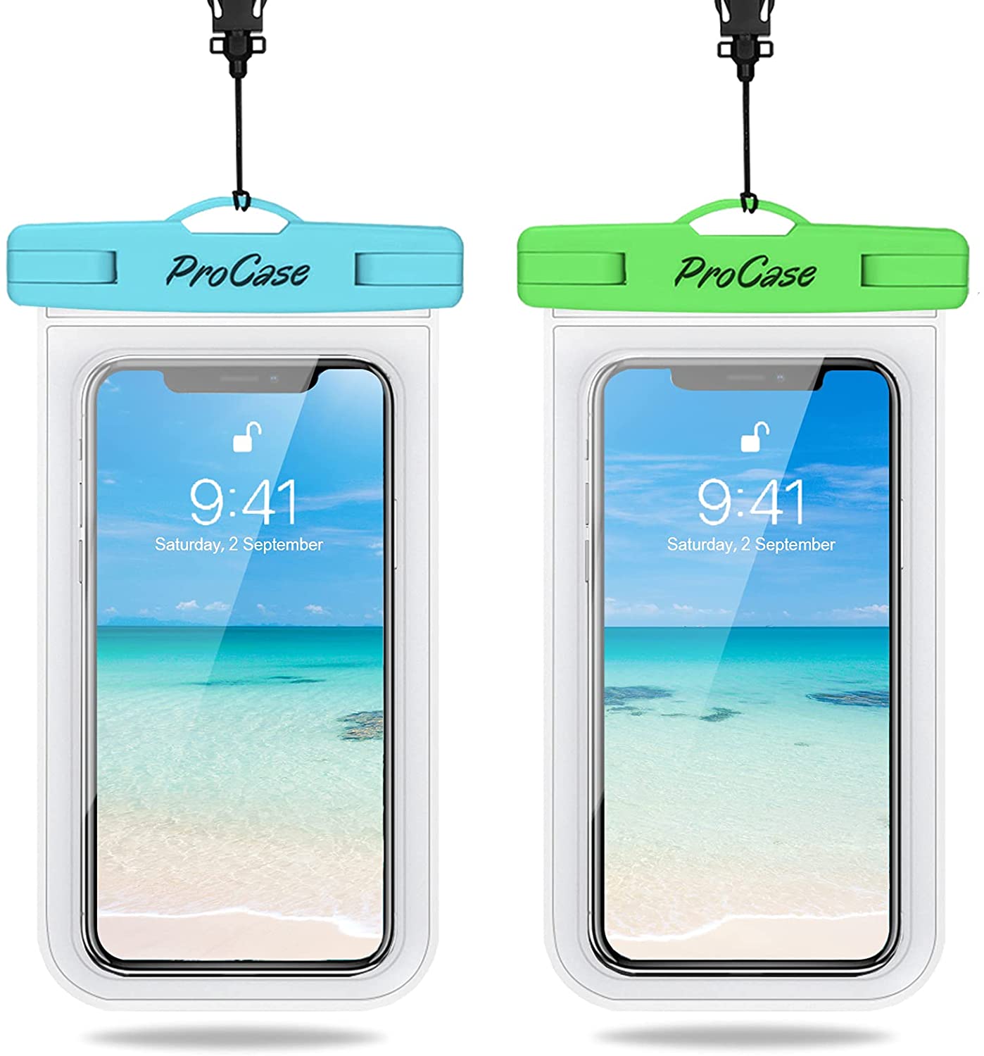 2 Pack Universal Waterproof Cellphone Pouch ProCase Procase