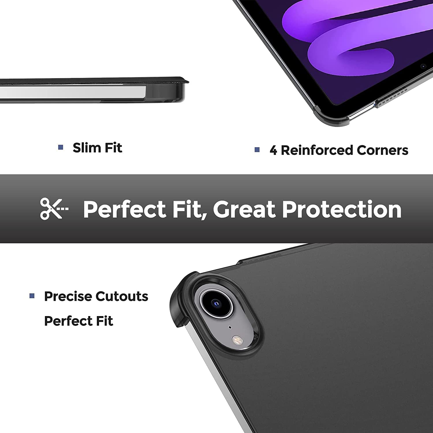 iPad Mini 6th Gen 8.3" 2021 Hard Back Cover Case