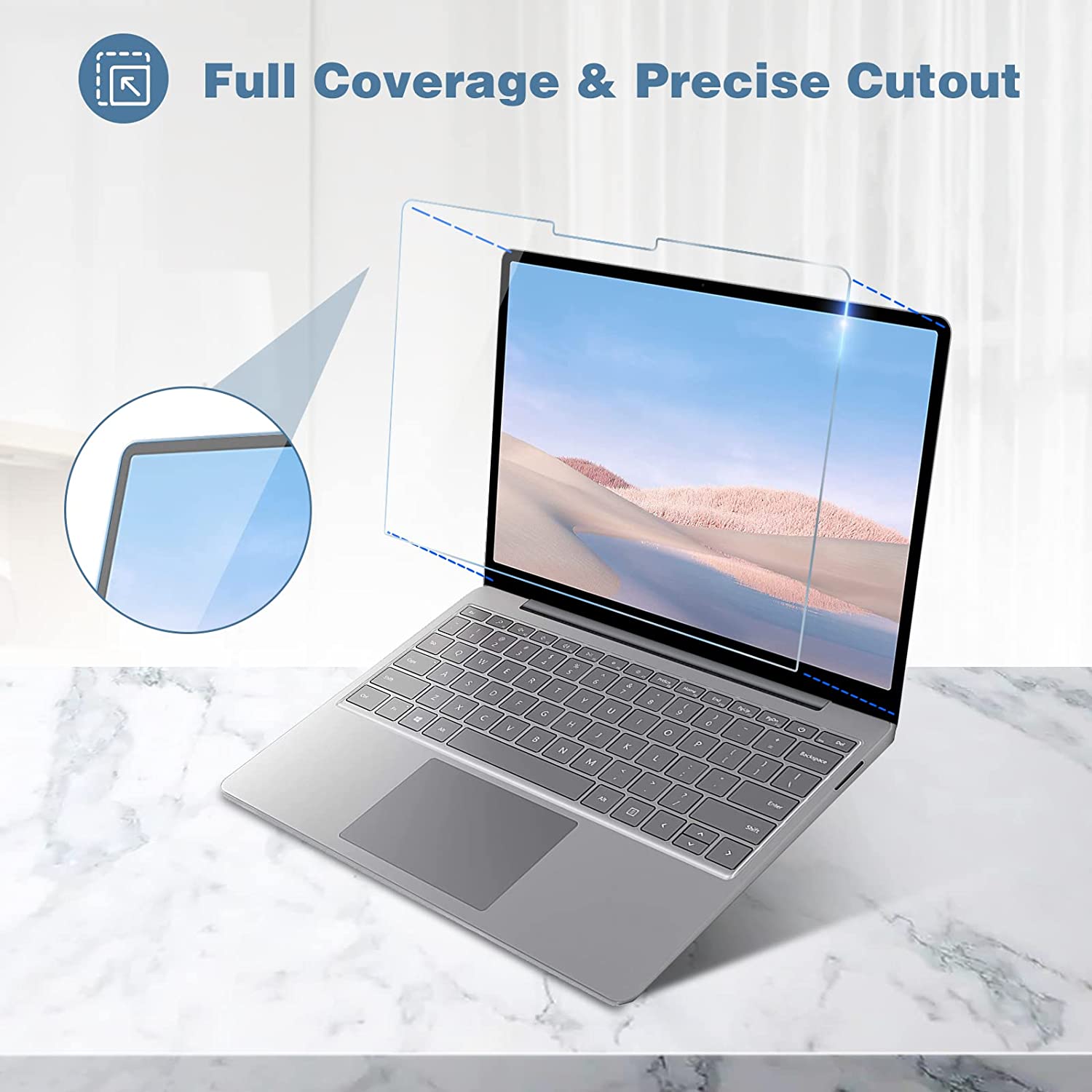 Microsoft Surface Laptop Go 12.4" Tempered Glass Screen Protector