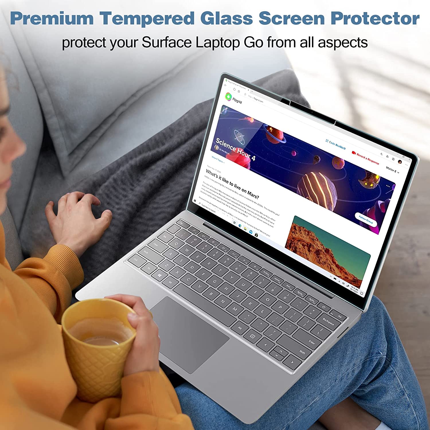 Microsoft Surface Laptop Go 12.4" Tempered Glass Screen Protector
