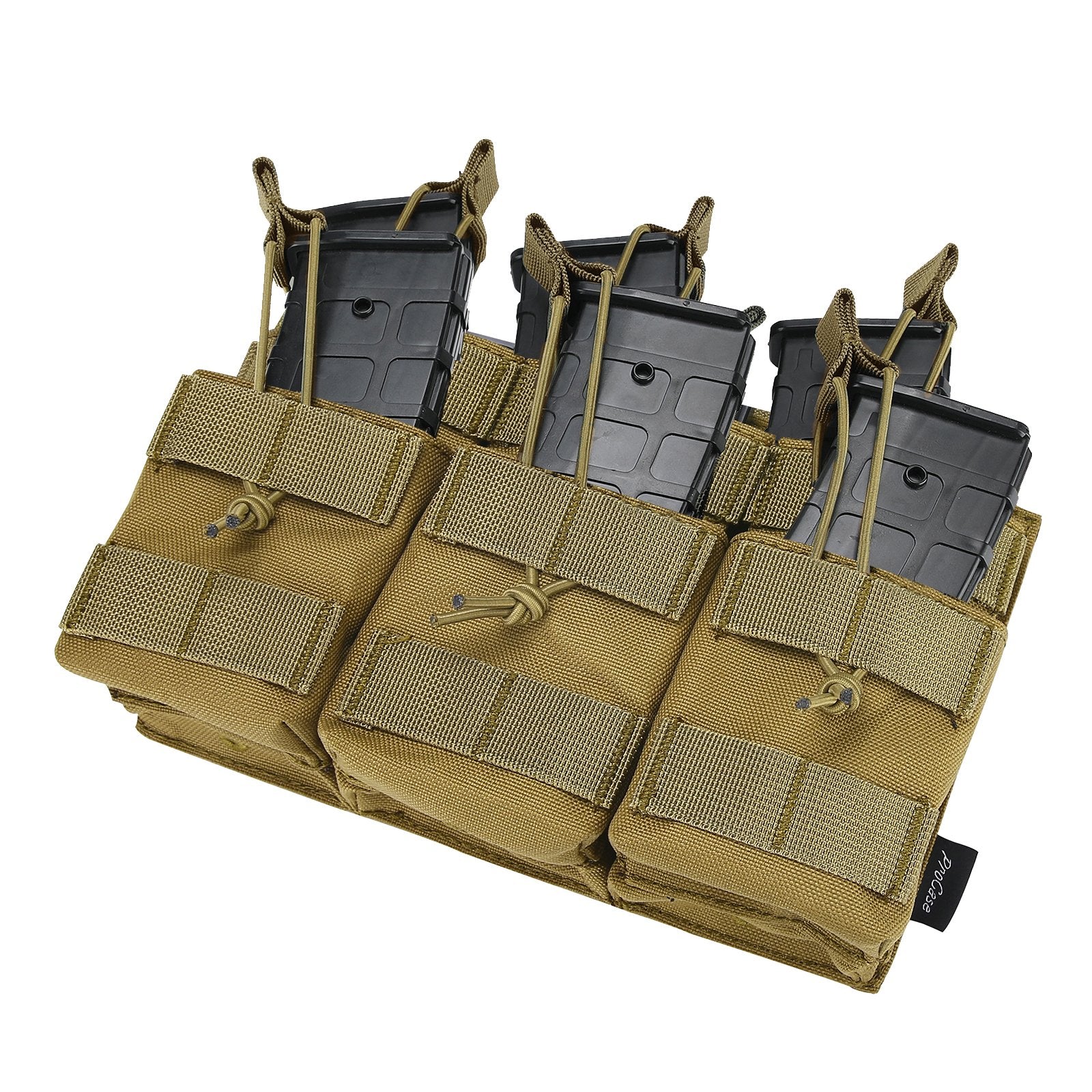 Tactical Open-Top Triple Stacker Mag Pouch | ProCase khaki