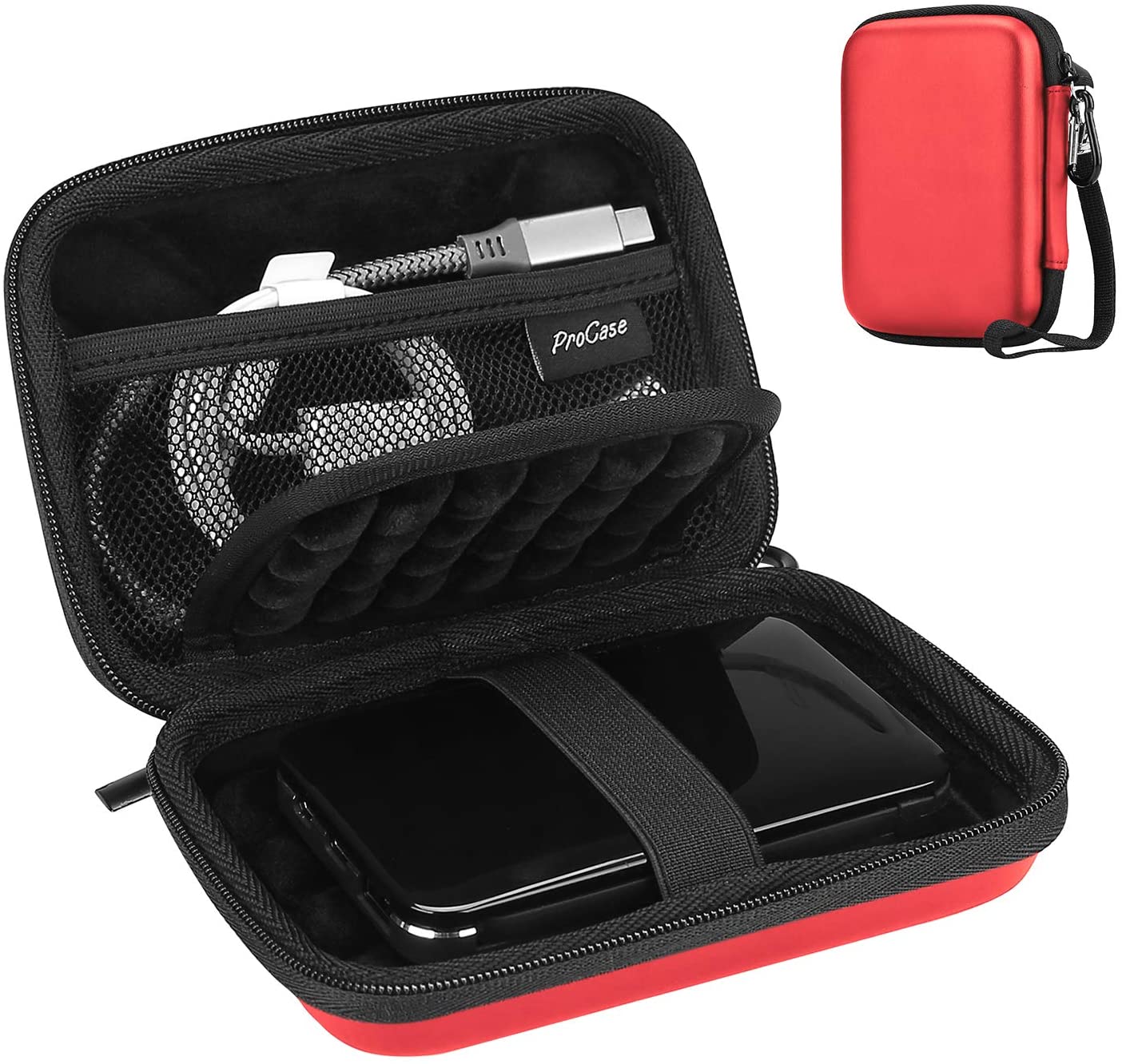 universal hard drive case red