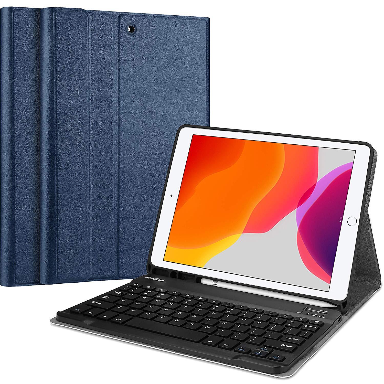 iPad 9th Generation Case 2021, iPad 8th/7th Generation Case 2020/2019 with  Pencil Holder Also Fit iPad Air 3th Gen 2019/iPad Pro 10.5 inch 2017 PU