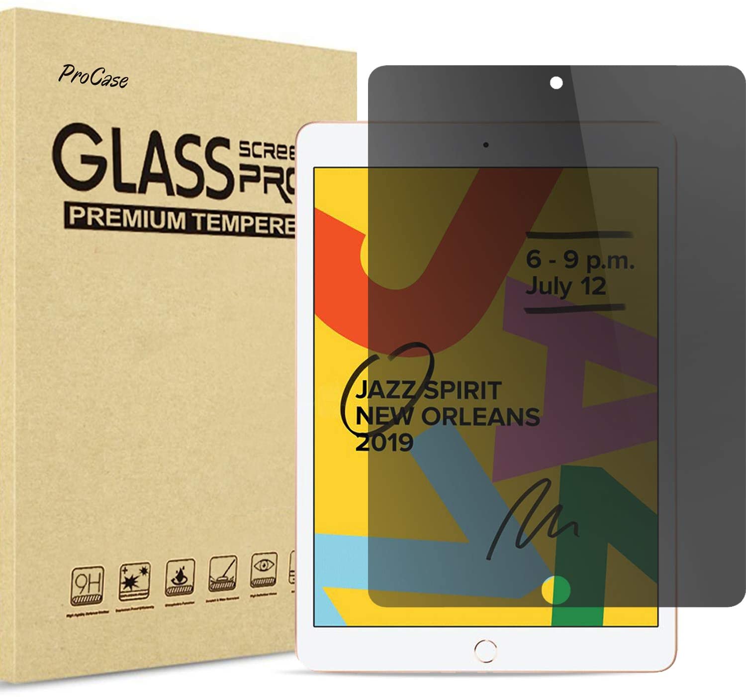 iPad 10.2 7th/8th 2019 2020 Generation Privacy Screen Protector | ProCase