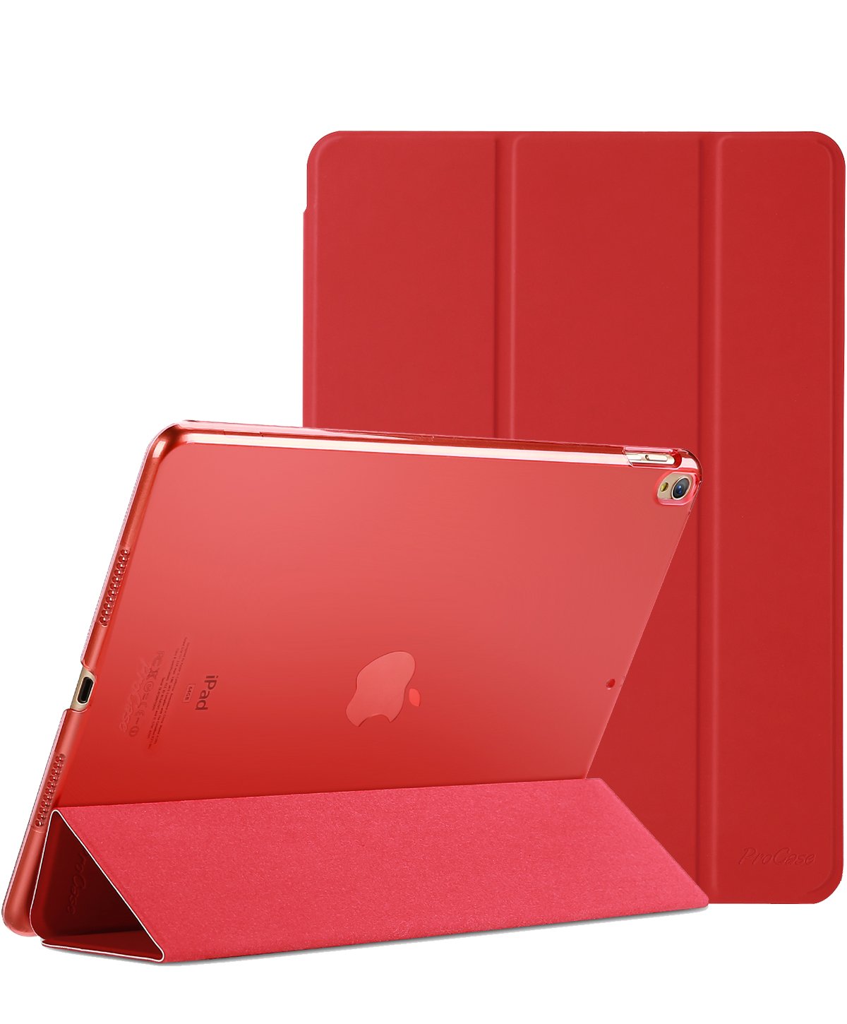 ProCase for iPad Air 3rd 10.5 2019 / iPad Pro 10.5 2017 Case, Ultra Slim Light Weight Cover with Translucent Back for iPad 10.5 inch -Red