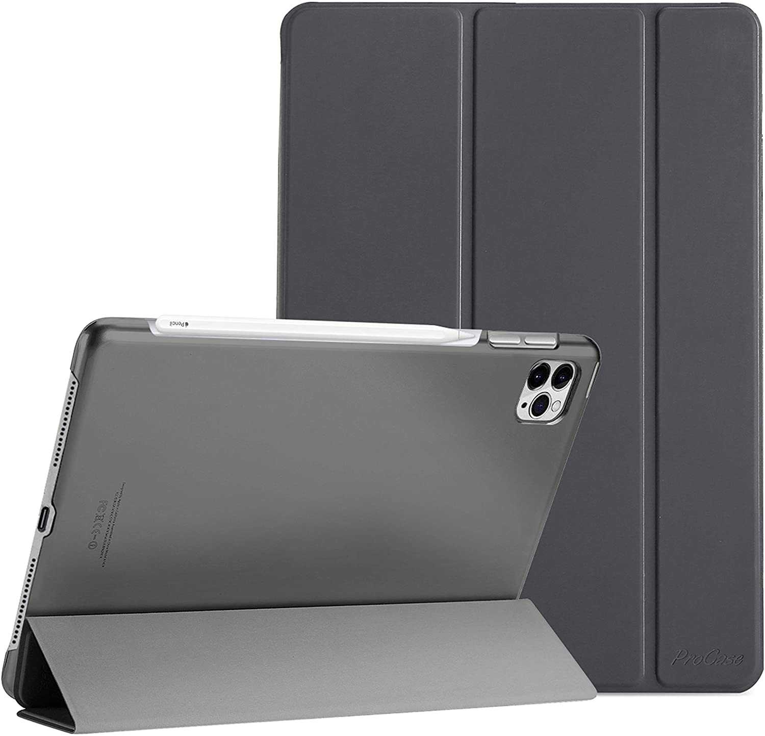 iPad Pro 12.9 4th 2020/3rd Generation 2018 Slim Case | ProCase grey