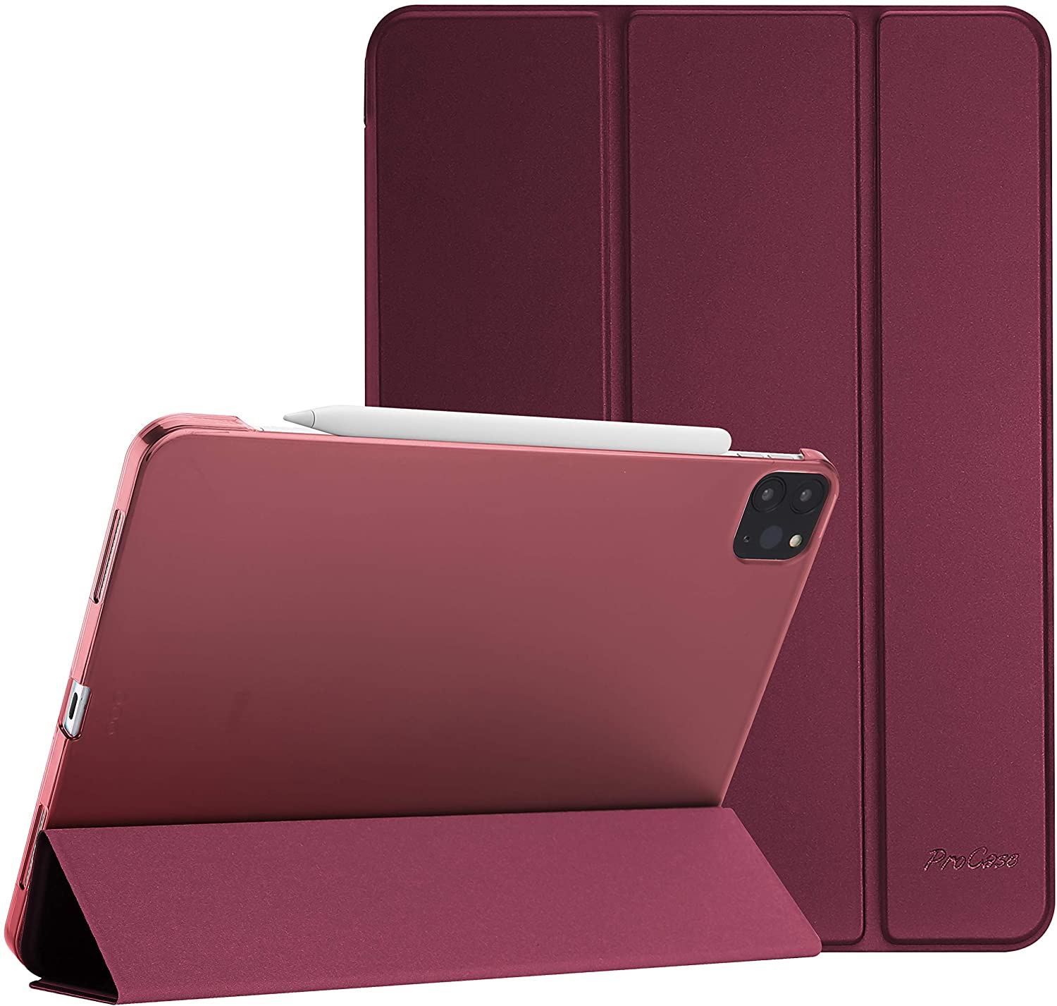 iPad Pro 12.9 4th 2020/3rd Generation 2018 Slim Case | ProCase wine