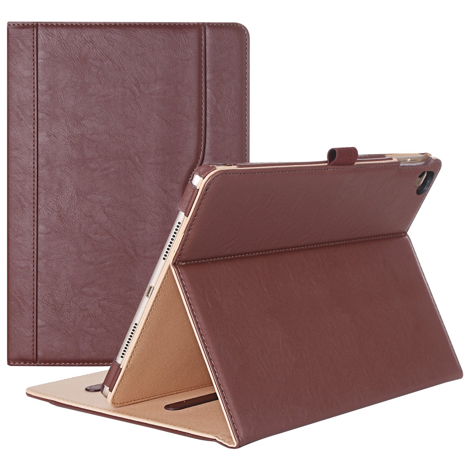 iPad Pro 9.7 2016 Leather Folio Case | ProCase brown